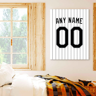 Chicago Jersey Custom Canvas Print Wall Art for Boy Girl Men Women Baseball Personalized Canvas Art